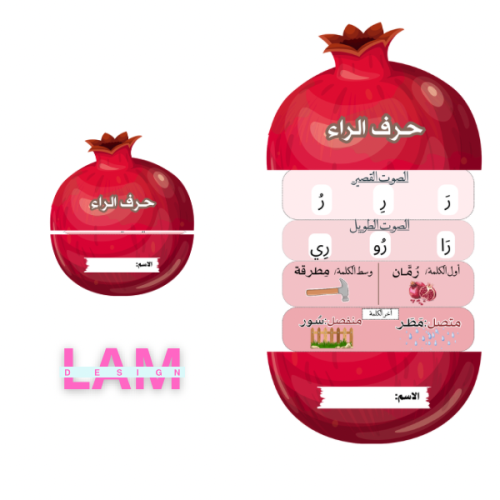 مطوية حرف الراء