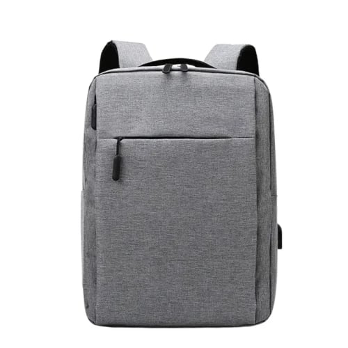 Backpack with USB port — gray color