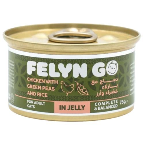 فيلاين قو معلب طعام رطب كامل دجاج مع بازلاء خضراء...