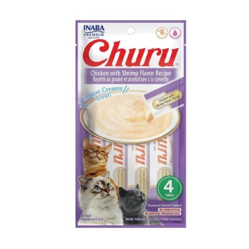 اينابا مكافأت تشورو دجاج و جمبري للقطط 4×14 جرام