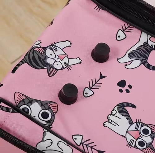 شنطة لنقل القطط مع رسومات لطيفة