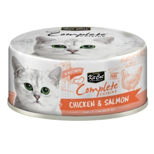 كت كات وجبة كاملة بالدجاج و سالمون بالمرق 70 جرام