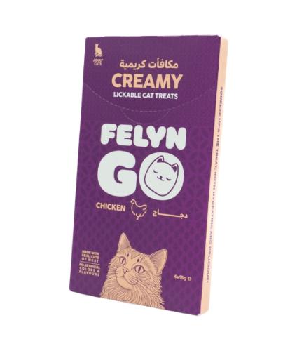 فيلاين قو مكافأت كريمية دجاج 4×15 جرام للقطط