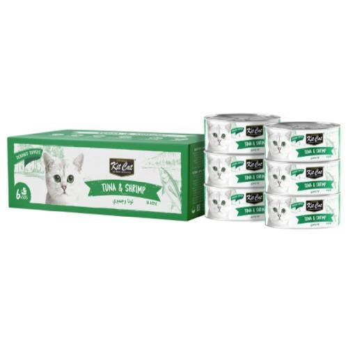 كت كات معلبات تونا و جمبري للقطط 6×50 جرام