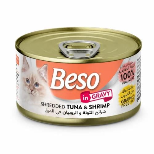 بيسو طعام رطب تونا و روبيان بالمرق 85 جرام
