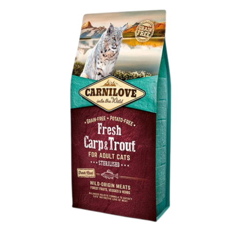 كارنيلوف طعام جاف سمك الشبوط و السالمون 6 كيلو للق...