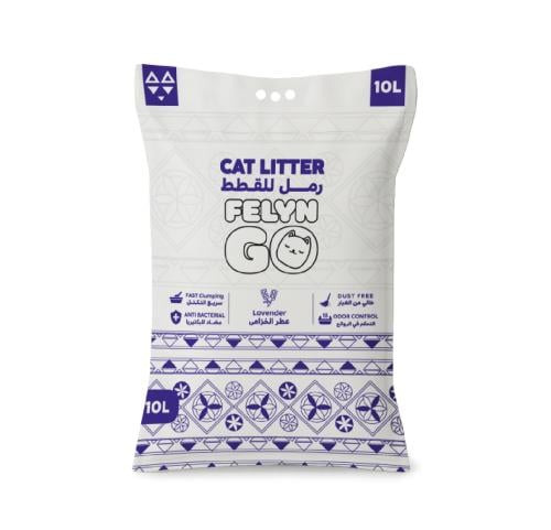 فيلاين قو رمل للقطط برائحة اللافندر 10 لتر