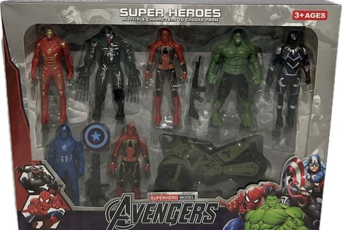 طقم شخصيات الأبطال الخارقين (Avengers Toy Set