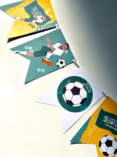 مثلثات زينة كأس العالم