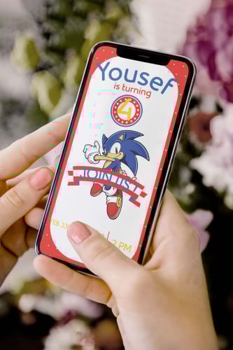 بطاقة دعوة - سونيك