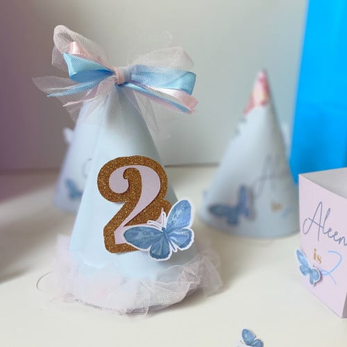 قبعة فتاة الميلاد - فراشات