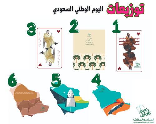 توزيعات وطنية جاهزة للطباعة لليوم الوطني السعودي