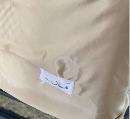 غطاء مخدة ستان حرير لون بيج