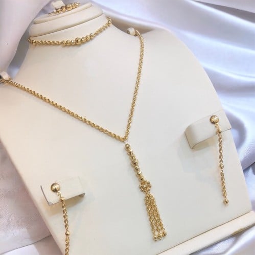 طقم مبروم ذهب