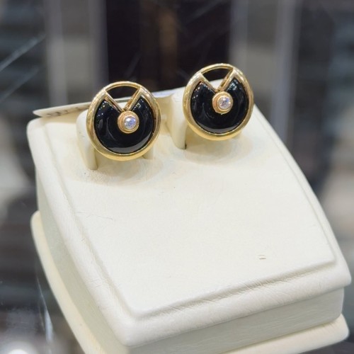 حلق كارتيير اسود 18k