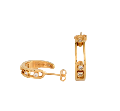 حلق تصميم الماس 18k