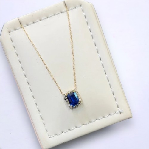 عقد ازرق 18k