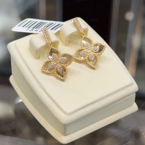 حلق ذهب كامل 18k