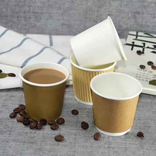 4oz Double Wall White Kraft Paper Cup 500/ctn