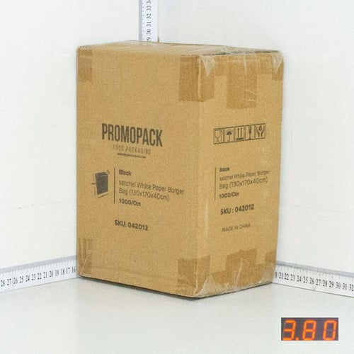 Black - #1317 Satchel White Paper Bag 1000/ctn