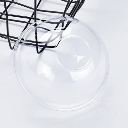 غطاء كوب 92 مم قبة بلاستيك شفاف بدون فتحة 1000 حبة