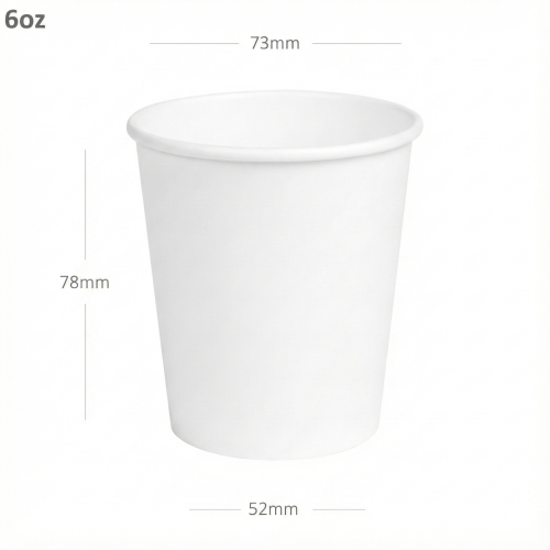 كوب قهوة 6 اونص ورق ابيض طبقة واحدة 1000 حبة
