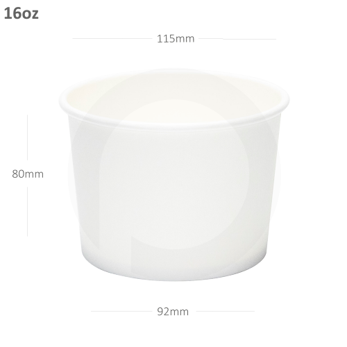 كوب شوربة 16 اونص ورق ابيض 500 حبة