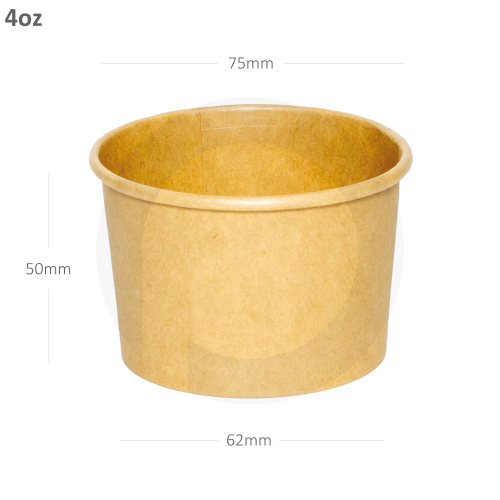 كوب ايس كريم 4 اونص ورق كرافت 1000 حبة