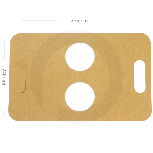 2 Cup Kraft Paper Holder 240×385cm 500/ctn