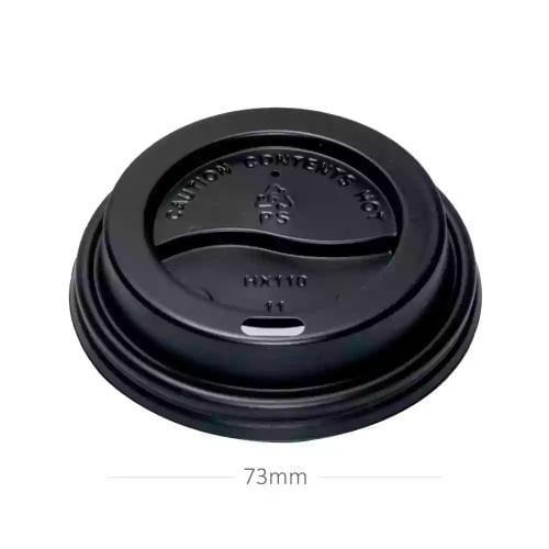 73mm PS Plastic Black No Cap Lid 1000/ctn