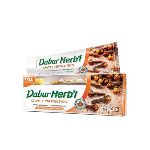 دابرمعجون اسنان الاعشاب بالقرنفل150جرام+فرشة