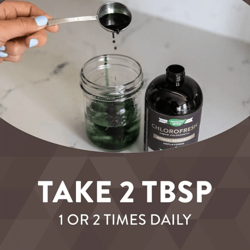 كلوروفيل سائل بنكهة النعناع من ناتشرز واي 473.2 مل