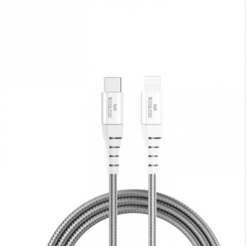 كيبل قماش ايفون-تايب سي معتمد من شركة ابل- ابيض MX...