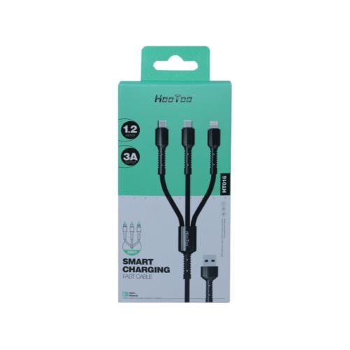 سلك | كبيل شحن 3*1 من شركة HOOTOO