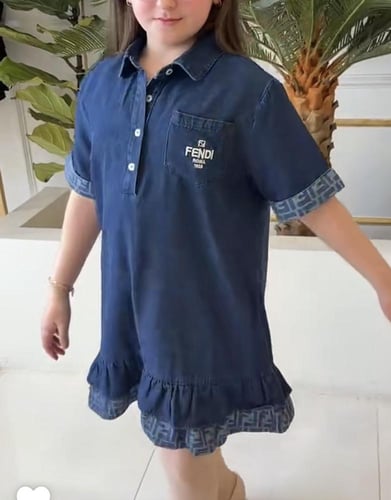 فستان بناتي ماستر من فندي تسليم فوري كمية محدودة ج...