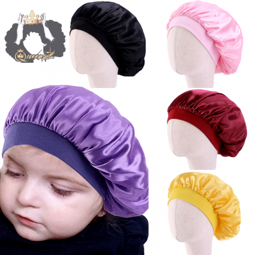قبعات ساتان للاطفال مناسبة من عمر (1-6) سنوات