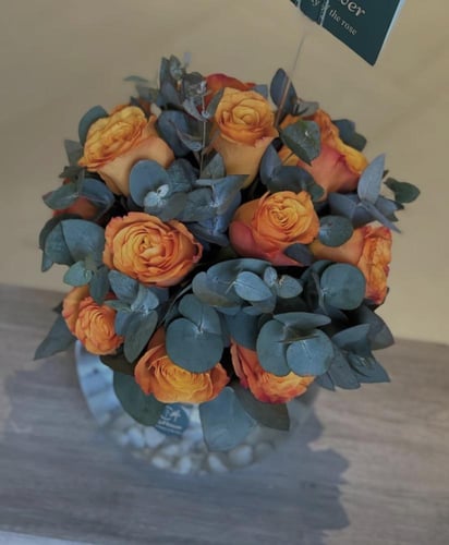 فازة سمك 20 ورده جوري