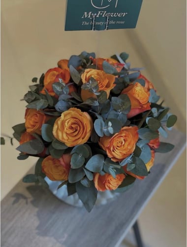 فازة سمك 20 ورده جوري