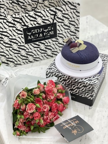 كيك بلو فلفت و بيبي روز