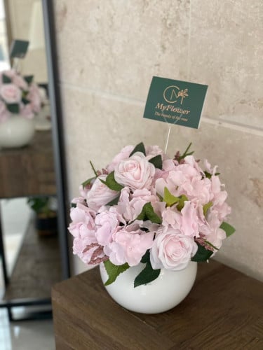 فازة تنسيق هيدرنجا و جوري ..