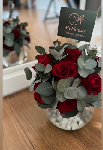 فازة سمك 10 وردات جوري