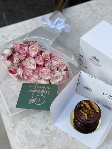 كيك نوتيلا و بيبي روز