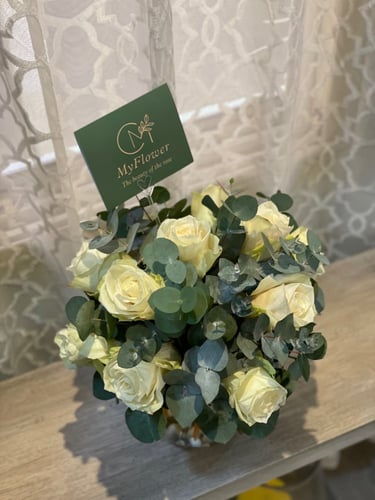 فازة سمك 10 وردات جوري