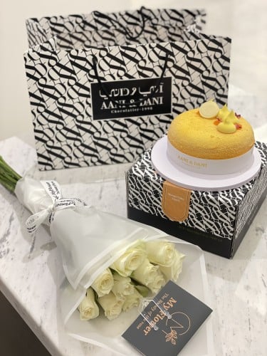 مانجو كيك وجوري