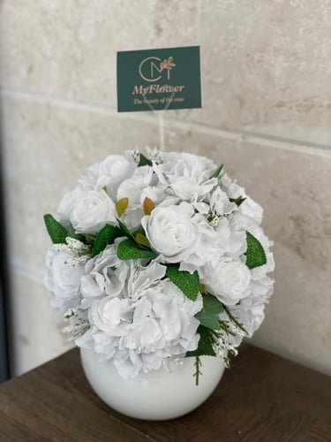 فازة تنسيق هيدرنجا و جوري ..