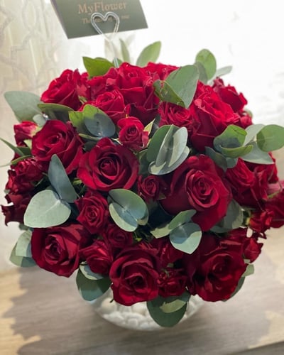 فازة سمك 10 اغصان بيبي روز و 20 روز