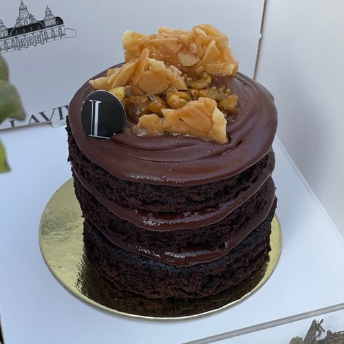 كيك النوتيلا شخص واحد وجوري