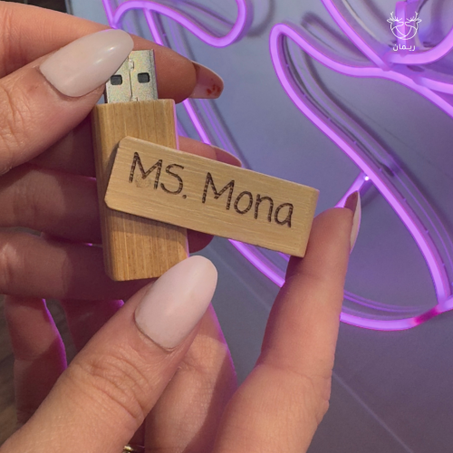فلاش يو إس بي خشب بامبو مخصصة مع حفر الاسم أو الشع...