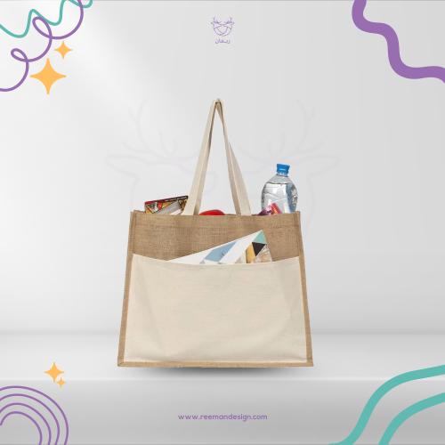 طباعة حقيبة جوت بيتش مع يد توتي للنساء بتصميمك الخ...