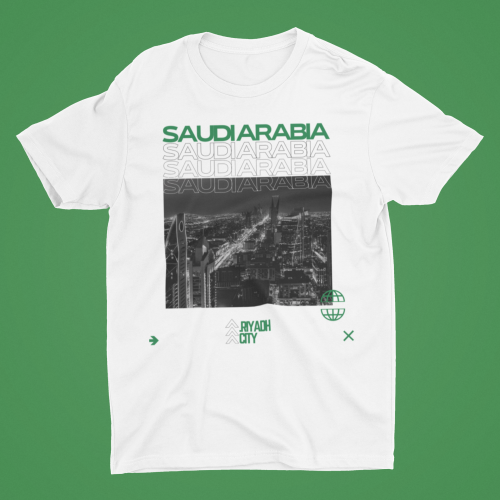 تيشرت SAUDIARABIA اليوم الوطني السعودي 92 للجنسين